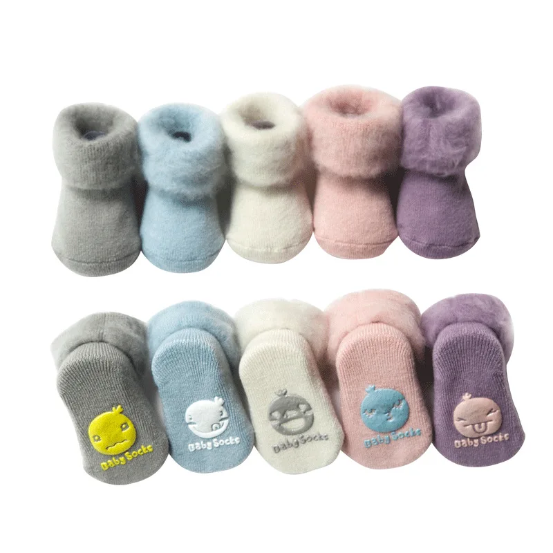 

Winter Thick Baby Terry Socks Warm Newborn Cotton Boys Girls Cute Toddler Socks Non-slip Floor Socks 0-3 Years
