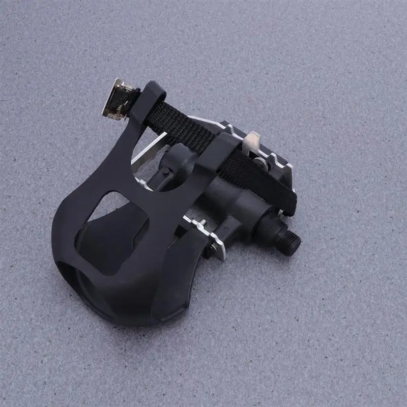 1 пара педалей с зажимом ремни практичная эффективная велосипедная часть педали