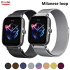 Магнитный ремешок для Amazfit GTS22e3GTS2 MiniGTR 42 мм47 ммGTR23Pro stratos, металлический браслет для часов Amazfit ремешок bip