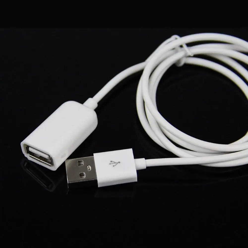 White PVC Metal USB 2.0 Male to Female Extension Adapter Cable 1m 3Ft Cord U2P9 | Электроника