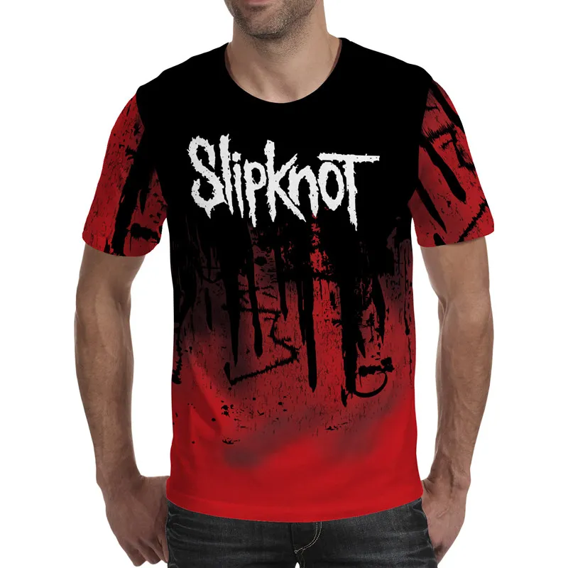 Slipknot футболка в стиле «хип-хоп», футболка в уличном стиле ужасов Триллер в готическом стиле, футболки в стиле «панк» из металла группа Slipknot печати Модная футболка