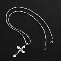 mens cross necklace titanium steel domineering korean fashion jewelry male student jesus dripping pendant accessories