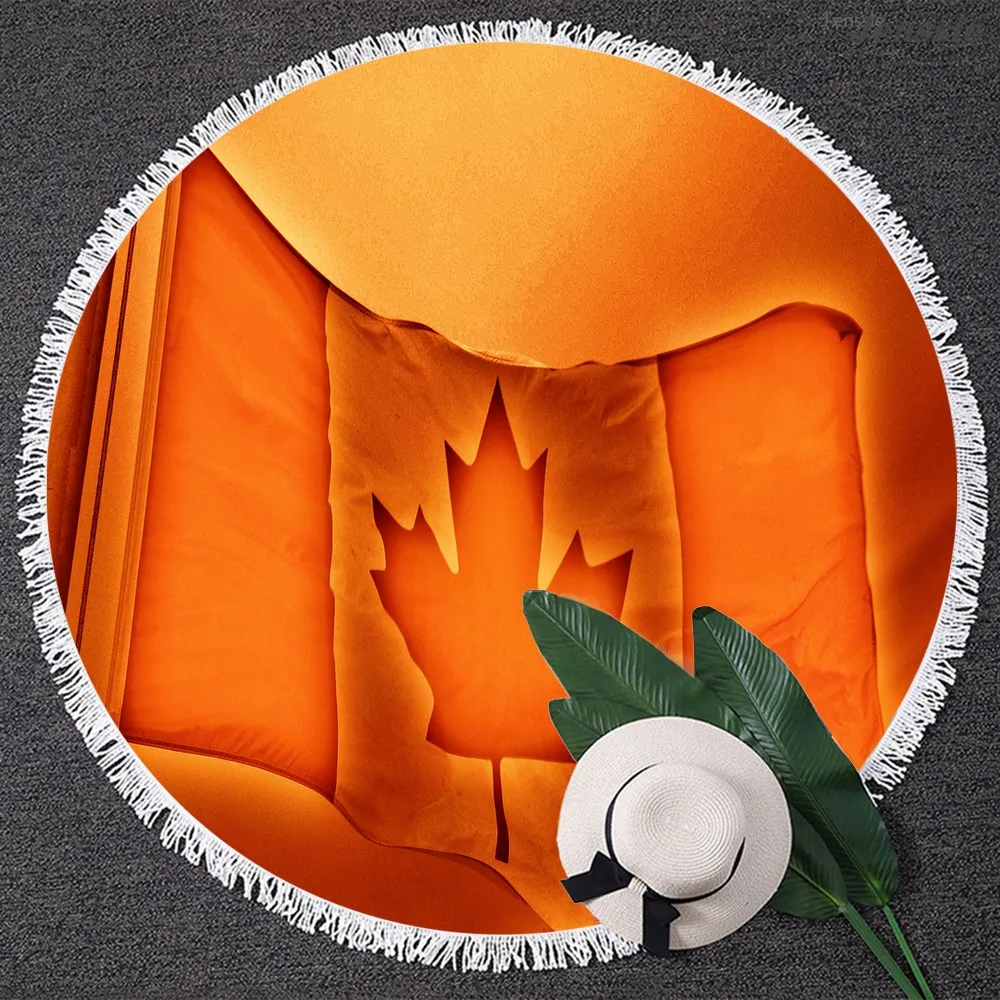 Круглое пляжное 3d полотенце с национальным флагом принтом американского флага и