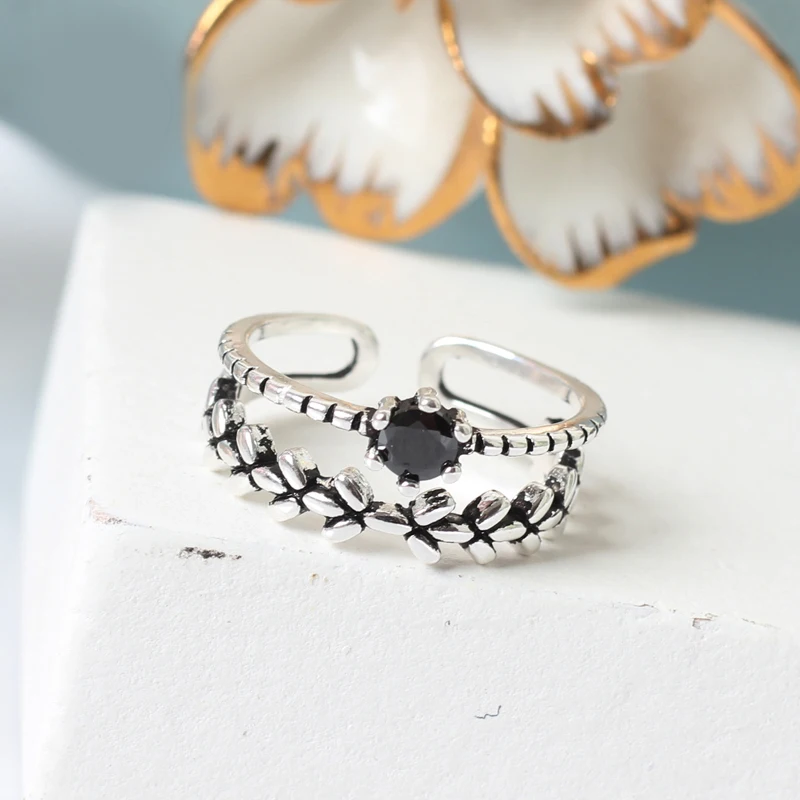 Женские кольца с листьями DreamySky Bijoux в стиле бохо большие Регулируемые на палец