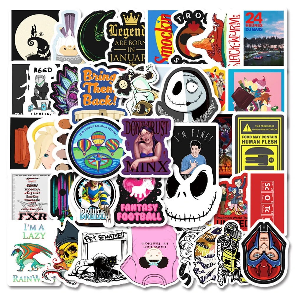 

Водостойкая наклейка для чемодана, в европейском и американском стиле, с изображением граффити