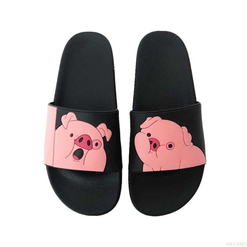 

Cute Cartoon Pig Slippers Women 2020 New Summer Slides Flat Shoes Home Outside Beach Flip Flops Ladies Sandals