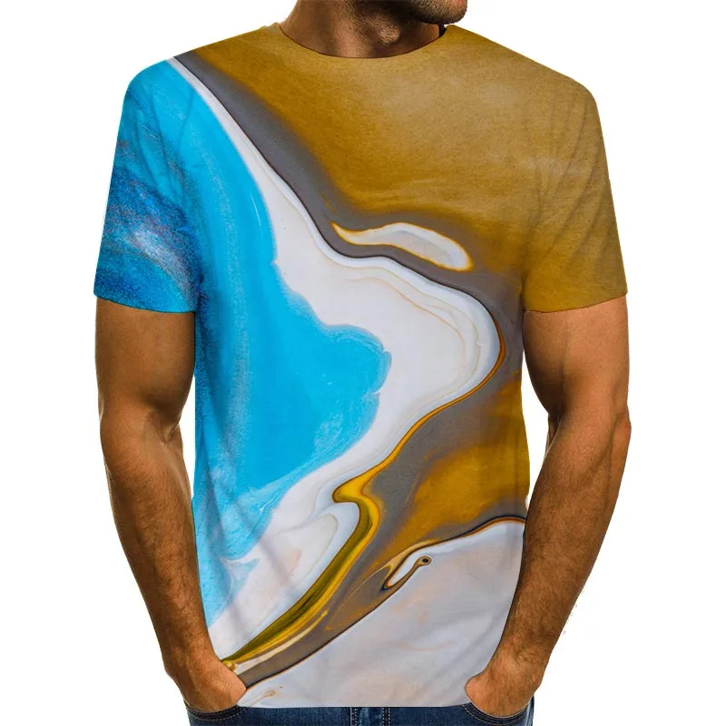 Для мужчин искусство Краски футболка 3D принт рубашка летние футболки для девочек