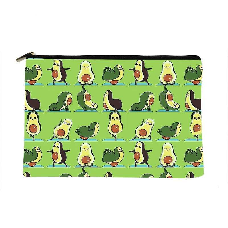 

Women Avocado Yoga Printed Make up bag Fashion Women Cosmetics Organizer Bag for Travel Colorful Storage Bag for Lady Bag