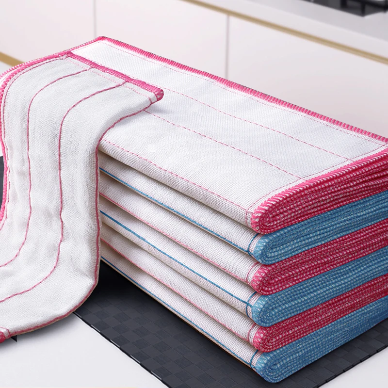 

Kitchen Cleaning Cloth Super Absorbent Non Stick Oil Rag 8-layer Thickness Cotton Yarn Cleaning Cloth Reusable Cleaning Cloth