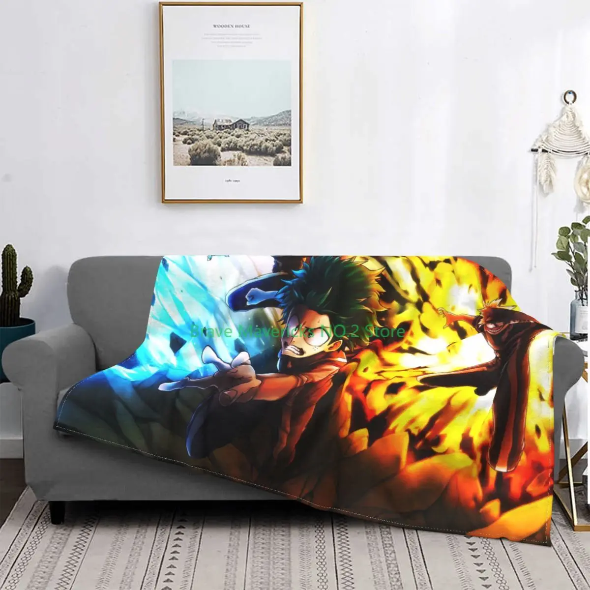 

BAnime My Hero Academia Blanket Soft Flannel Fleece Graphic Blanket Throw