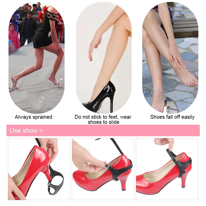 

1 Pair Detachable Shoe Straps to Hold Loose Heels Wedges Shoes Anti-slip for Women JL