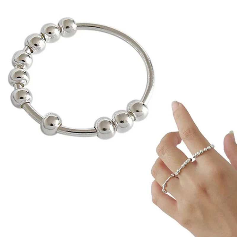 

Beaded Open Rings For Women Trend Simple Style Lady Fashion Jewelry