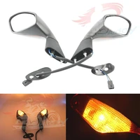 motorcycle rearview mirrors side rear view integrate turn signal light for aprilia rsv1000 rsv 1000 rmille 2004 2005 2006 2007