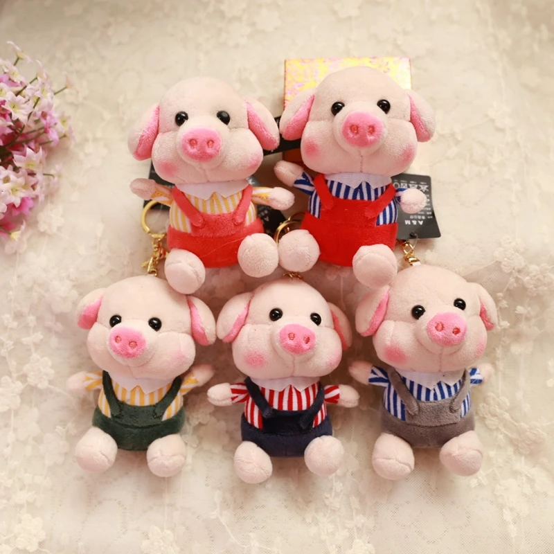 

Plush KeyChain Little Piggy Keychain Grab Machine Doll Bag Pendant Girl Cute Plush Toys Pig fragrant Pouch Doll Girlfriend Gift