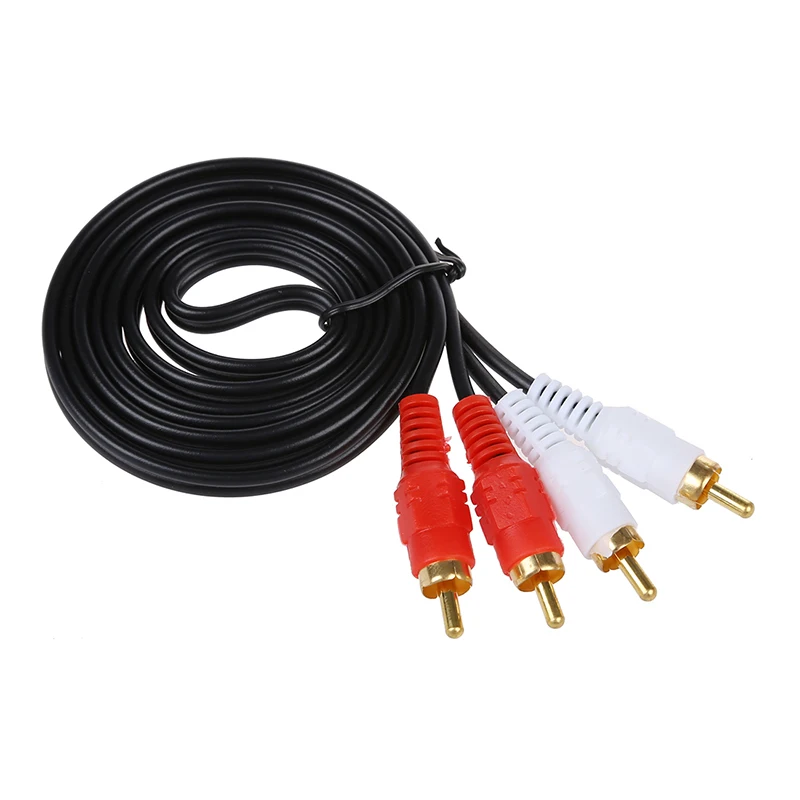 Двойной RCA Phono разъем папа о кабель свинцовый Разъем Черный 1 5 м|Кабели HDMI| |