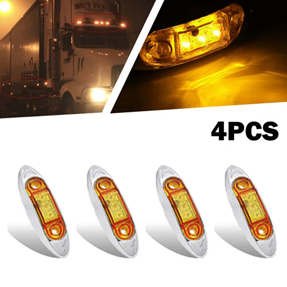 

2.9\" Side Marker Lights 3-LED Clearance Lamp Interior & Exterior Lighting