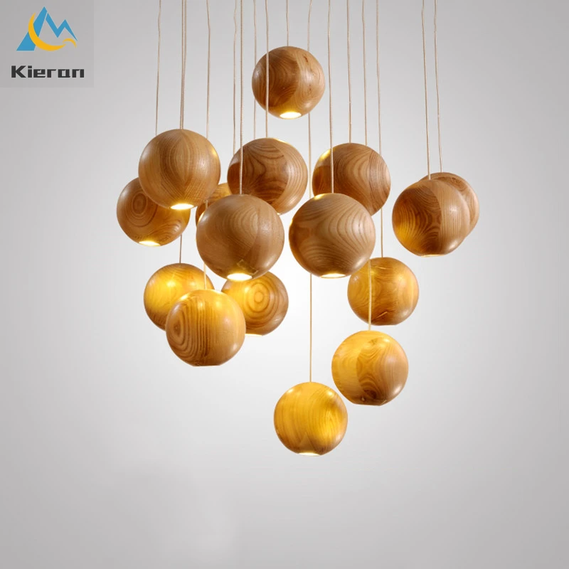 

Современная Деревянная светодиодная люстра в скандинавском стиле светодиодный, подвесные светильники для спальни, кабинета, гостиной, сто...
