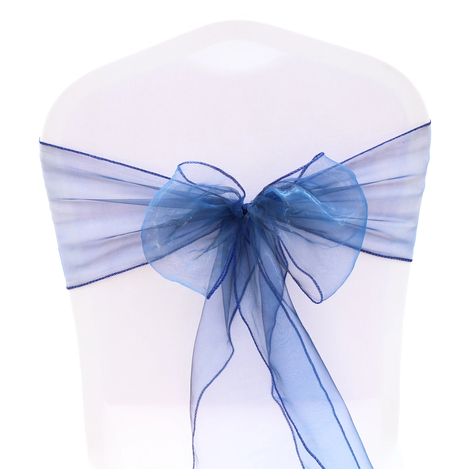 100 шт./компл. Топ с поясом из органзы распродажа свадебное кресло бантиком для