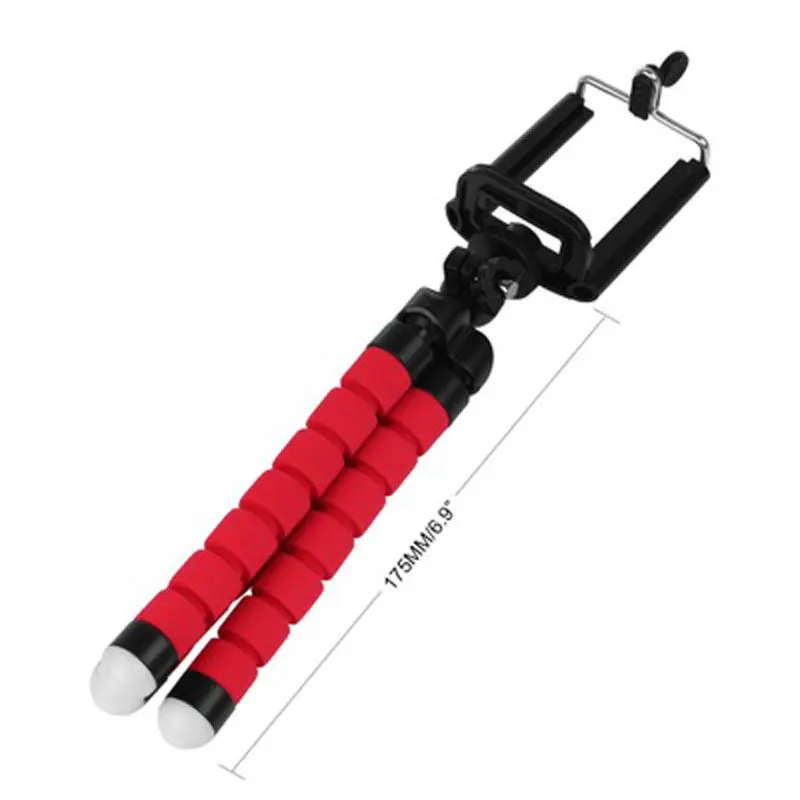 Mini Flexible Sponge Octopus Tripod For iPhone Xiaomi Huawei Smartphone Tripod With Clip Holder Remote Shutter for Gopro Phone