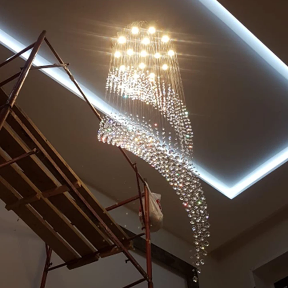 Хрустальная люстра в форме спирали 220 В переменного тока в|light box night club|light