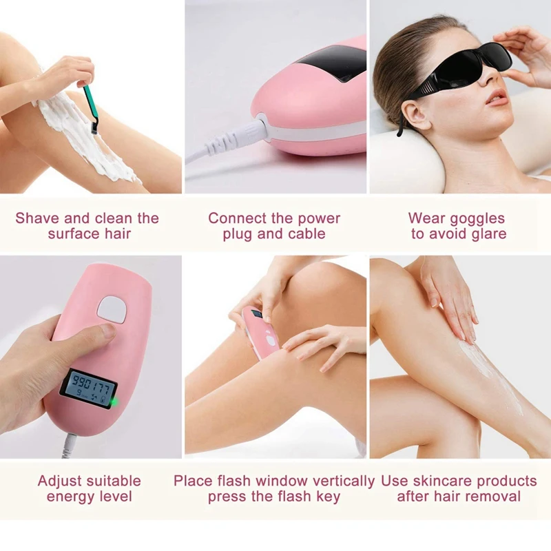 

Flashes Permanent IPL Hair Removal Kit Home Painless Professional Hair Remover Device