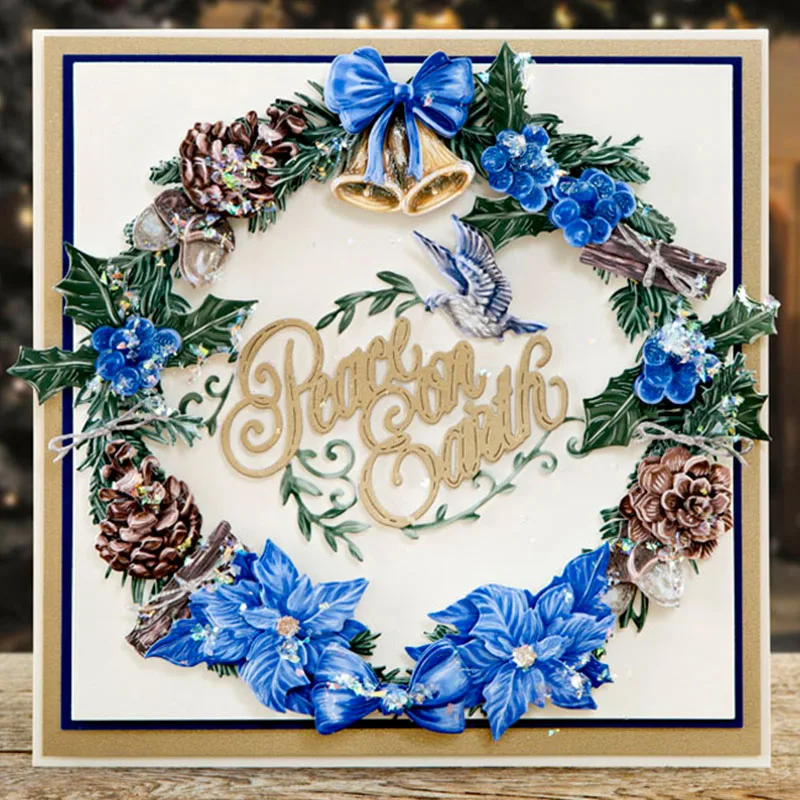 Декоративные праздничные украшения металлические Вырубные штампы листья бант