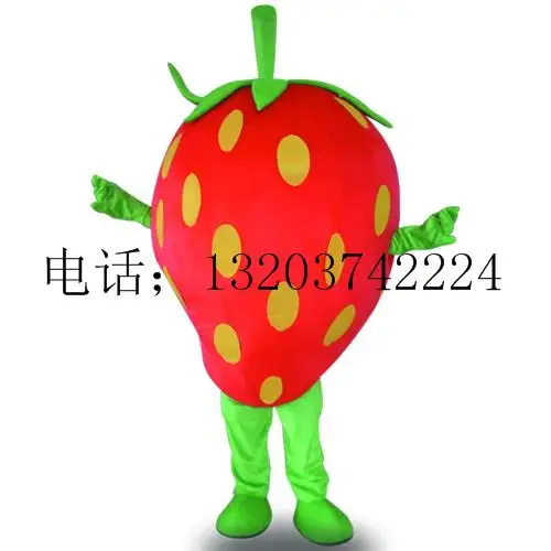 Прекрасный Костюм Mascot Клубничка костюм талисмана фрукта Фурсьют взрослый