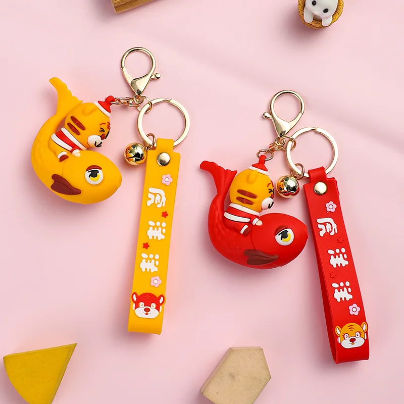 tiger key keychain for leather bags lanyard office 2022 ring mobile phone pendant jewelry accessories wholesale free global shipping