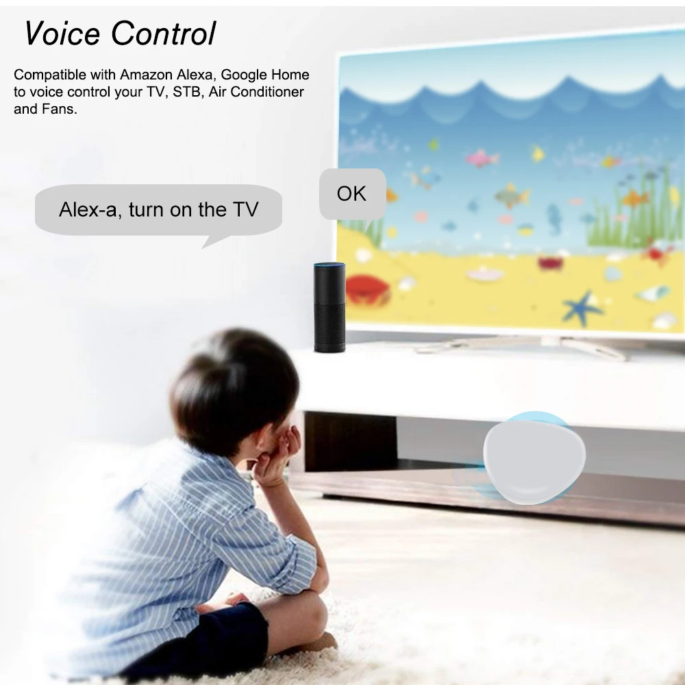WiFi-IR Remote IR Control Hub Smart Home Voice Wi-Fi Enabled Controller Tuya Compatible with Alexa Google | Электроника