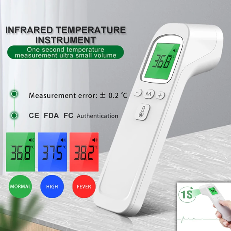 

Non-Contact IR Thermometer Fast measure Light and portable Fingertip medical equipment SpO2 PR monitoring oximeter