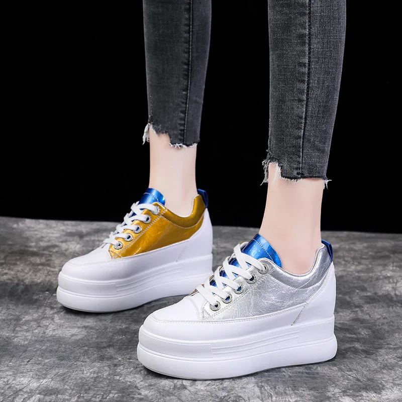 Fujin/Женская обувь на платформе Повседневная плоской Обувь из искусственной кожи