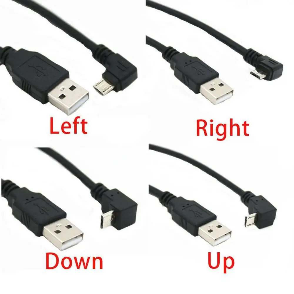 Удлинительный разъем Micro USB 2 0 5Pin папа мама M F адаптер длинный штекер 90 градусов