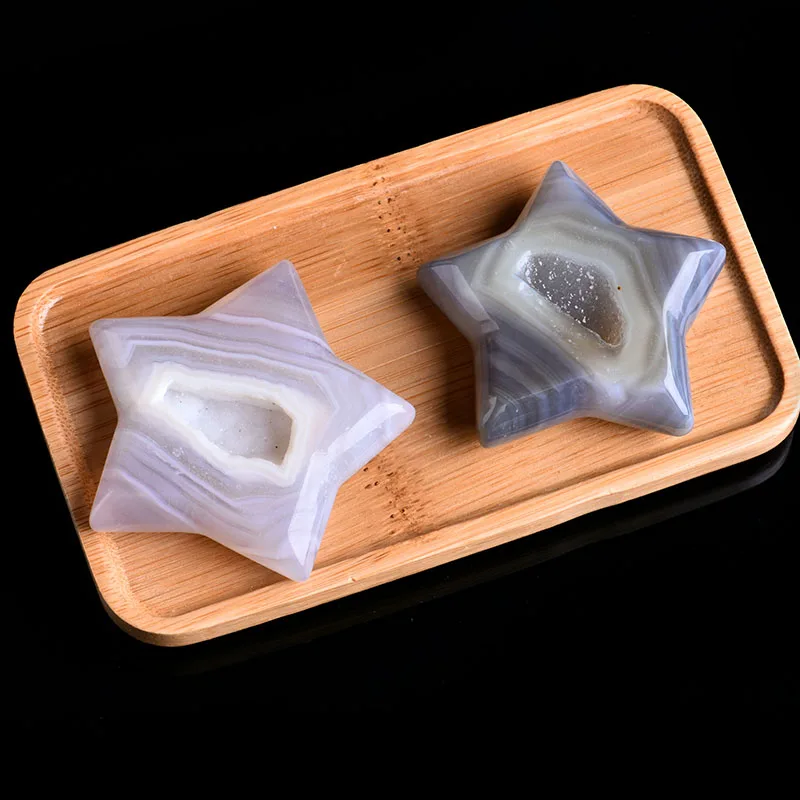 

1 шт. натуральный агат минеральный драгоценный камень с кристаллами зубы пятиконечная звезда хранитель украшение для дома в скандинавском ...