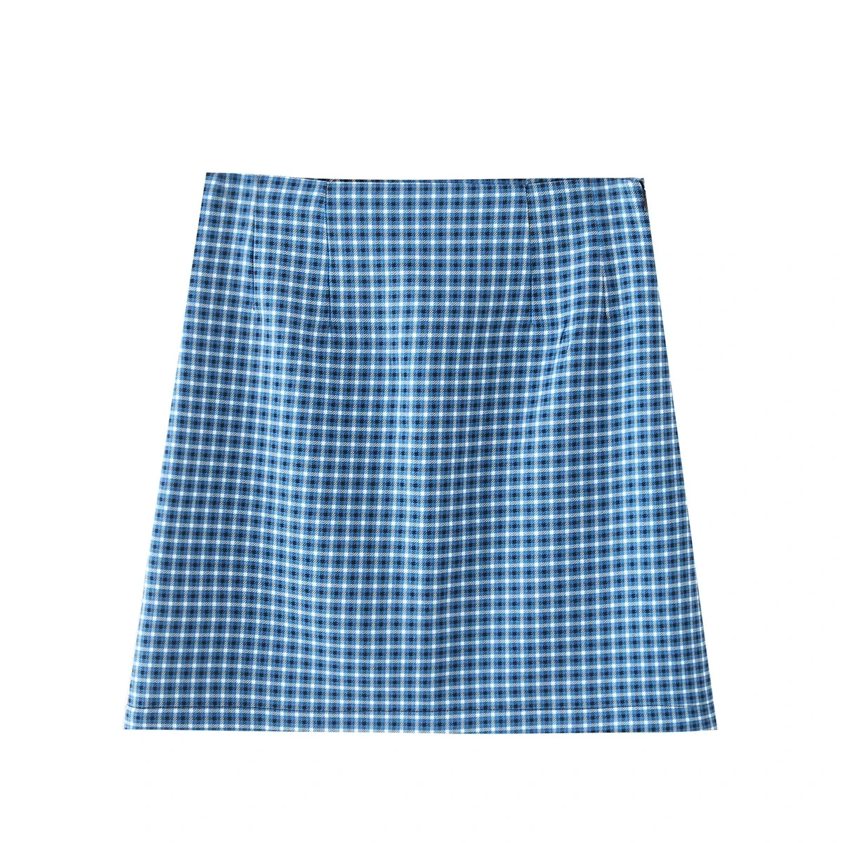 

Za women grid Faldas Elegant Plaid High-waisted skirt mini lattice slim all-match Houndstooth A-line Work clothes skirts 2021