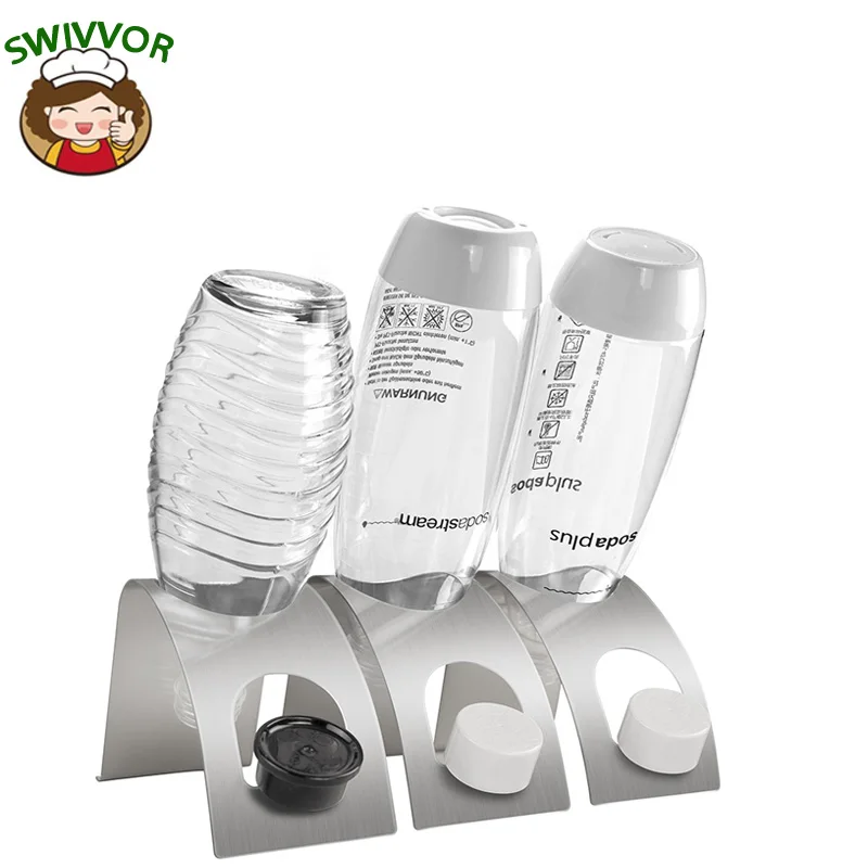 

stainless steel bottle holder for crystal Emil bottles and other glass bottles 3 Independent holder for easy storage