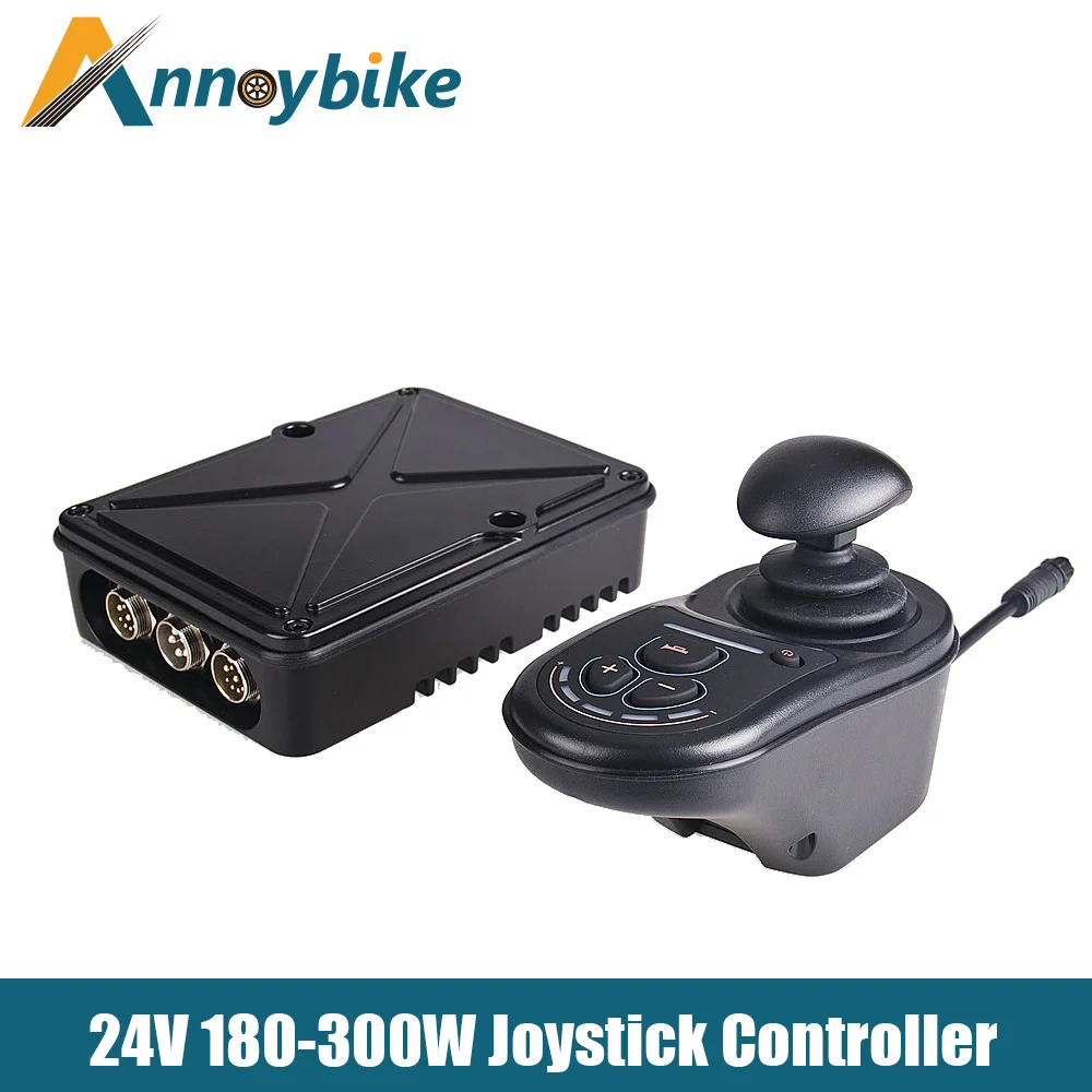 

24V 180W-300W Joystick Controller Wheelchair Joystick Brushed Electric Manopole Scooter Electromagnetic Brake Mobility Knob Grip