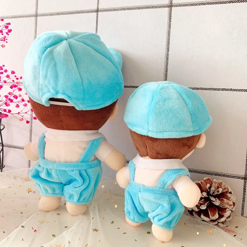Doll's Accessory Toy Baby Wear 20 Cm Replaceable Clothes Blue Overalls Duck Tongue Hat Pants Christmas Gifts | Игрушки и хобби