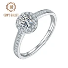 Женское кольцо из серебра с муассанитом, с бриллиантом