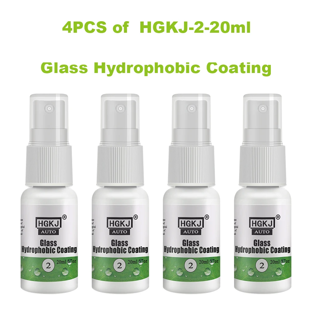 

4PCS of HGKJ-2-20 or + Towel of Waterproof Rainproof Anti-fog Agent Antirain Coating Water Repellent Spray Hydrophobic Coating
