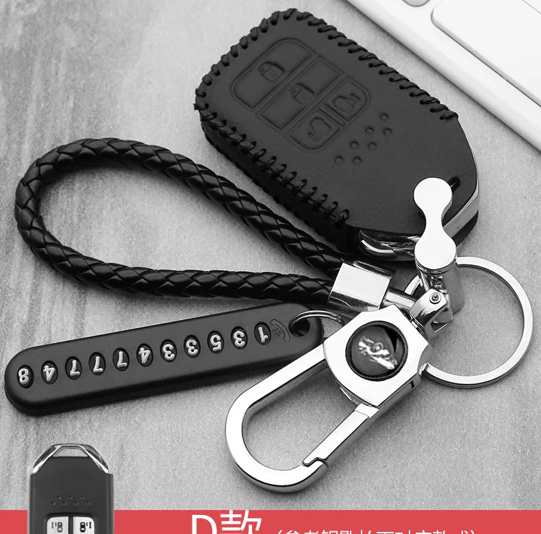 3 кнопки leatherCar ключ кармашек для часов чехол для Honda Civic CR-V HR-V Accord jade Crider Odyssey- дистанционная защита
