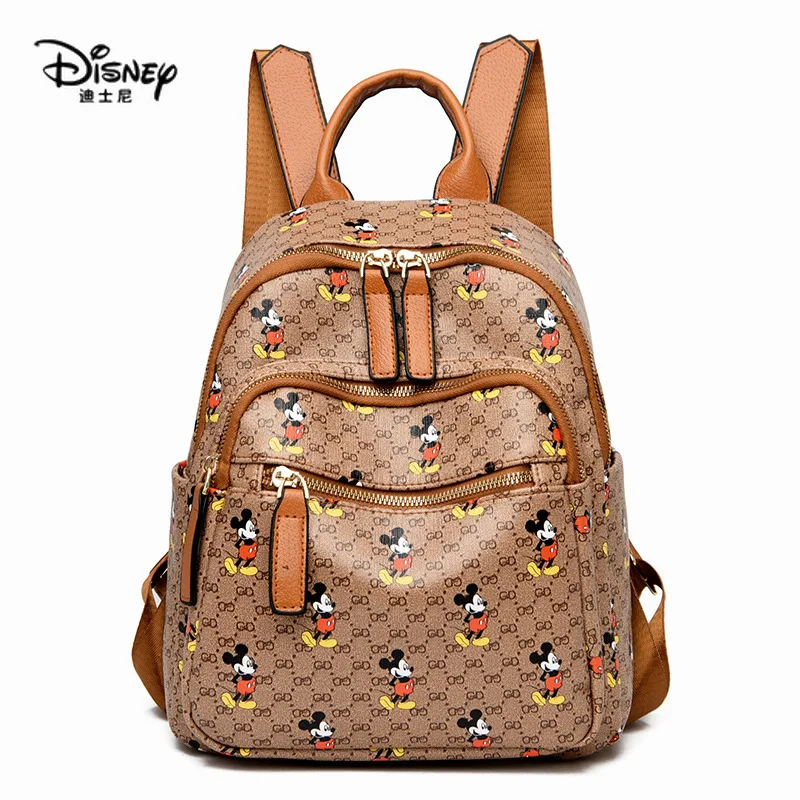 Диснеевский Микки женский рюкзак из искусственной кожи дорожная сумка для