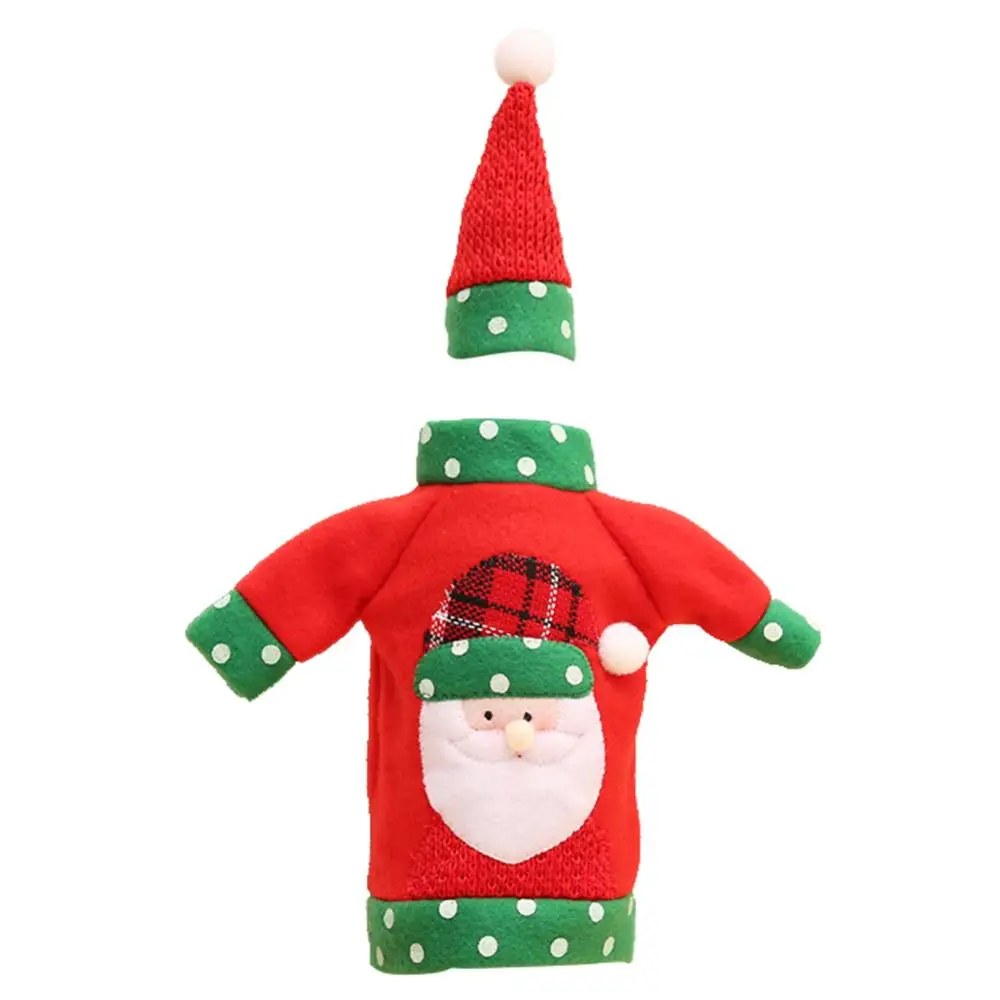 Santa Claus a Бутылка вина ручной Неопреновая бутылка вина охладитель дайвинг ткань черный мешок бутылки вина защитный Кемпинг Пыленепроницаемый Чехол - Цвет: Santa Claus a