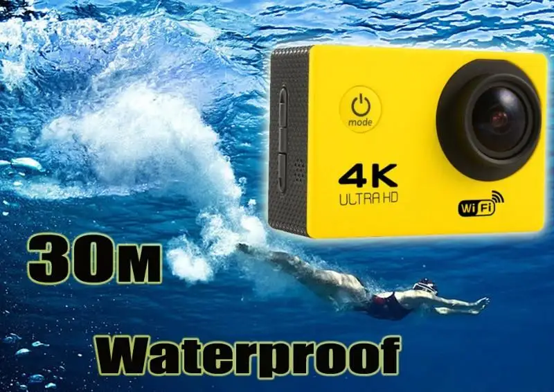 Экшн-камера Go sport camera 4 K Беспроводная С I Send Full HD Универсальная со всеми аксессуарами 16 МП для занятий водным велосипедом