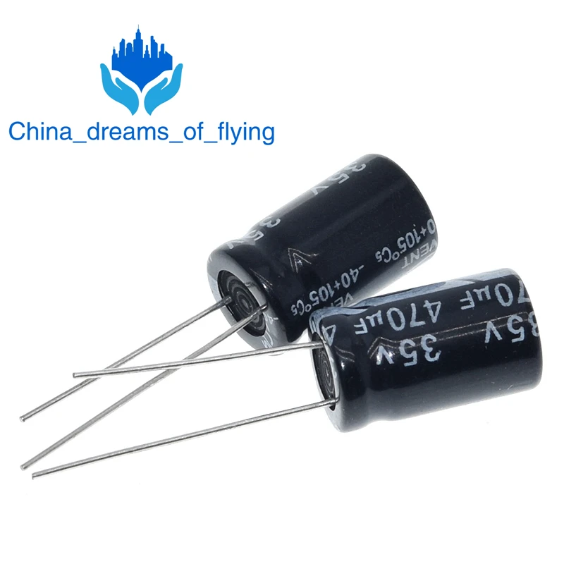 10 шт. высококачественный электролитический конденсатор 35 в 470 мкФ 10*17 мм - купить