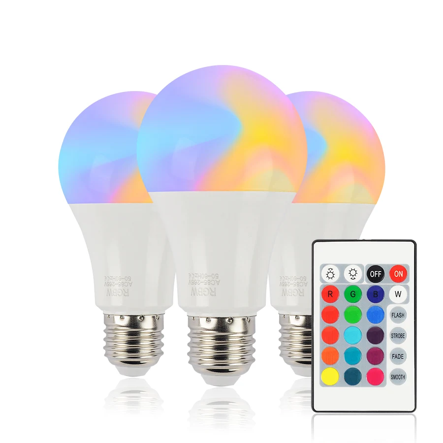 RGBW Colorchange E27 светодиодная лампа с дистанционным управлением умсветодиодный 10 Вт