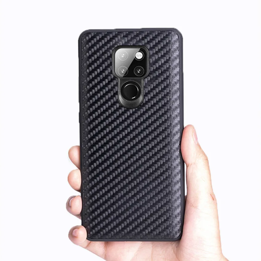 Luxury Carbon Fiber Case For Huawei Mate 20 Shockproof Silicone 20X Pro Cover Full Protection Bumper | Мобильные телефоны и