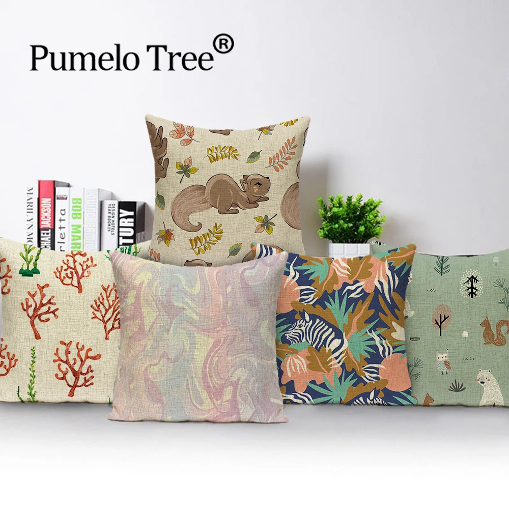 Чехол для подушки в нордическом стиле 45 х45 см | Дом и сад