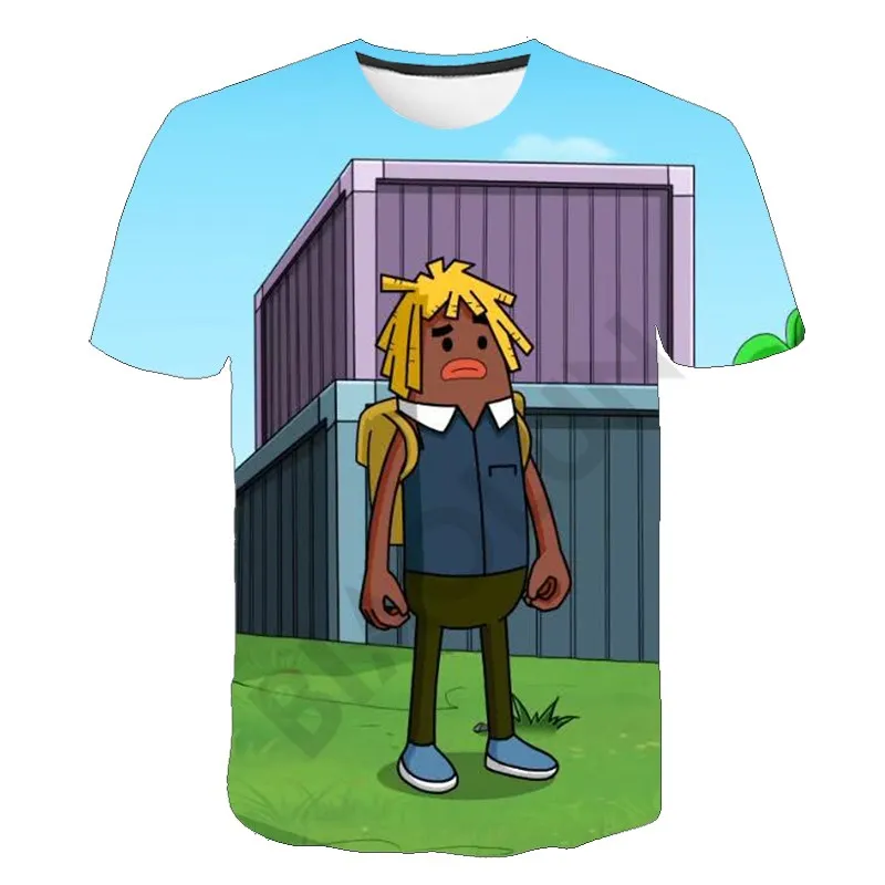 

Cartoon Survival Shooting Games 3D Print Short Sleeve T-shirt For Children Funny Sausage Figure Kids Casual Tees Baby Cute Tops