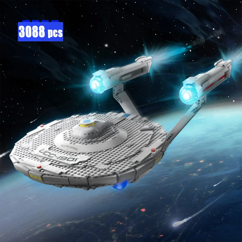 Строительные блоки MOC Technical Star-Treks космический корабль американское предприятие