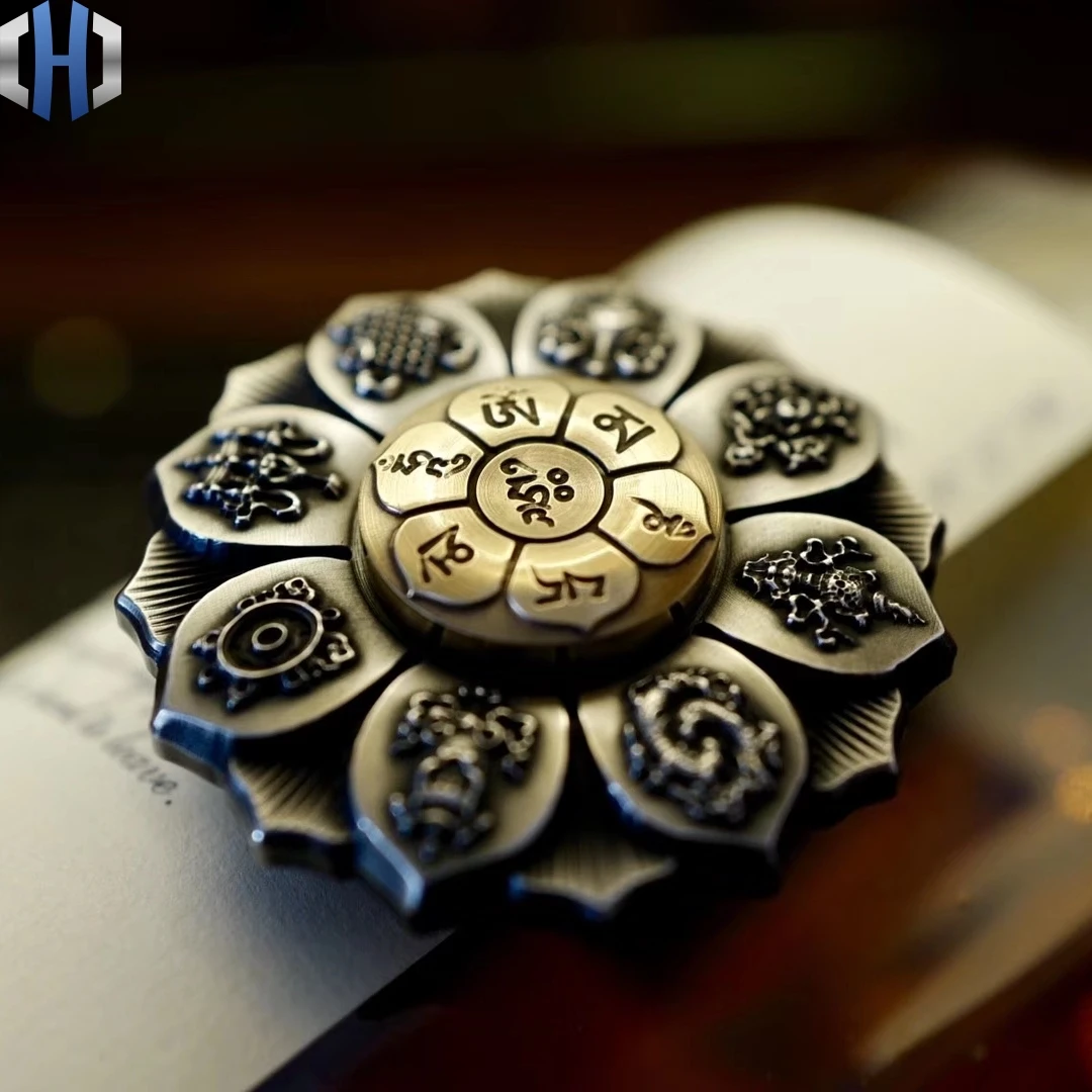 Оригинальный имитированный в китайском стиле EDC имитирующий кожу гироскоп Будда